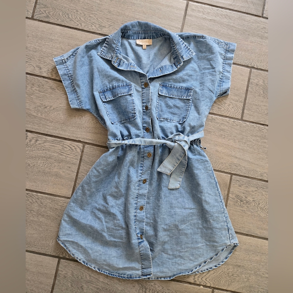 Denim Button-Up Dress